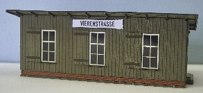 Bausatz für Bahnhofsgebäude Vierenstrasse, Epoche 1 – 4